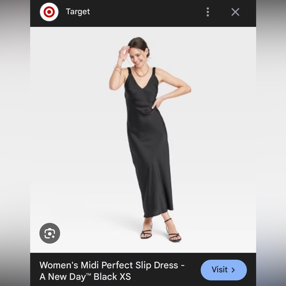 Women's Midi Perfect Slip
Dress - A New Day™ Black M